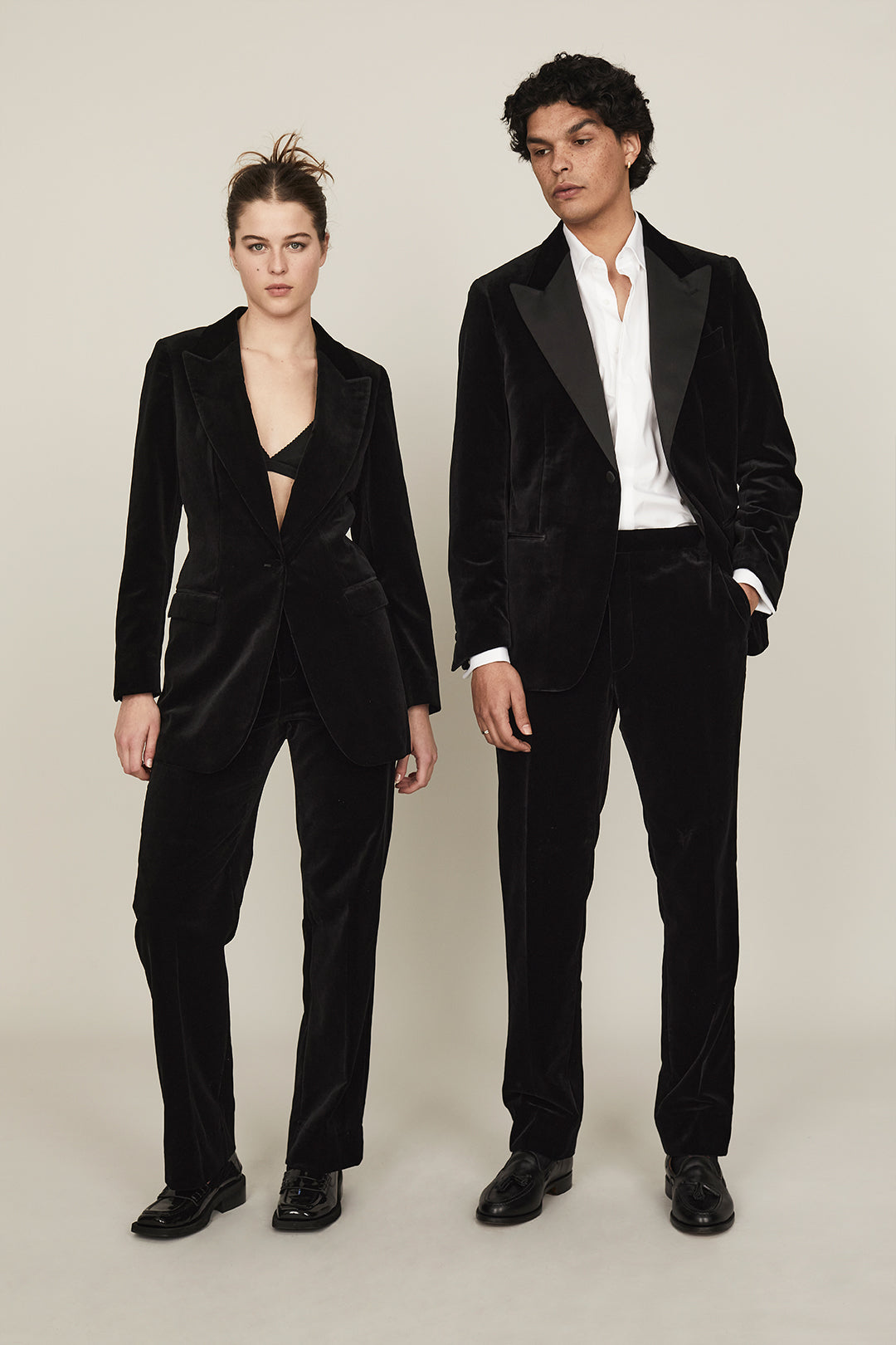 Black Velvet Smith Woollens Single Breasted Suit - Oscar Hunt