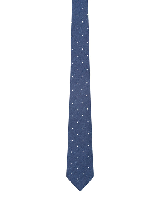 Navy Polka Dot Fossati Tie - Oscar Hunt