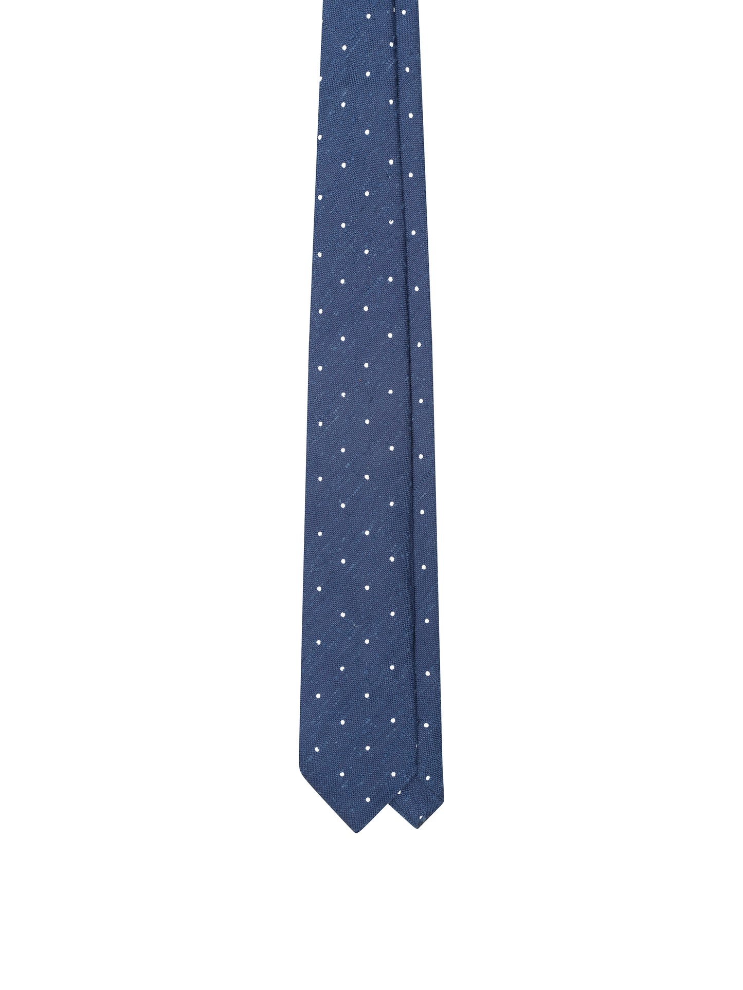 Navy Polka Dot Fossati Tie - Oscar Hunt