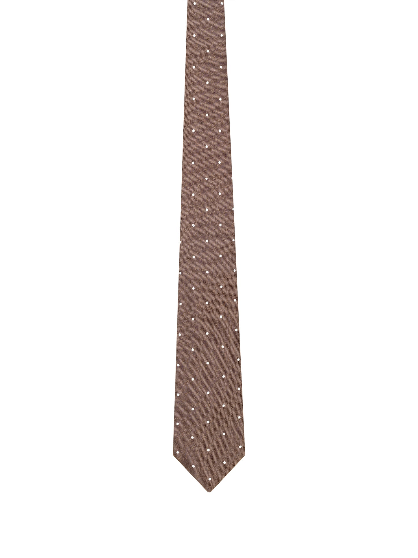 Chocolate Polka Dot Fossati Tie - Oscar Hunt