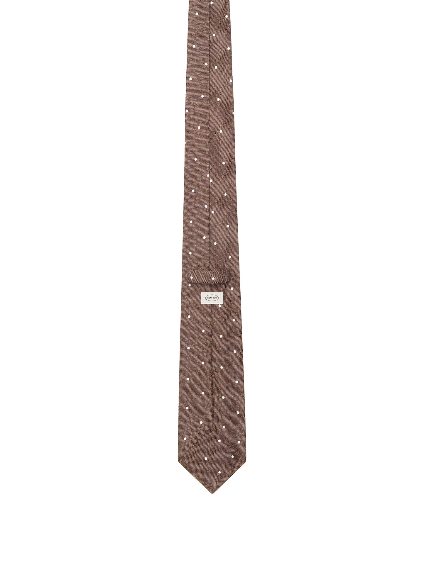 Chocolate Polka Dot Fossati Tie - Oscar Hunt