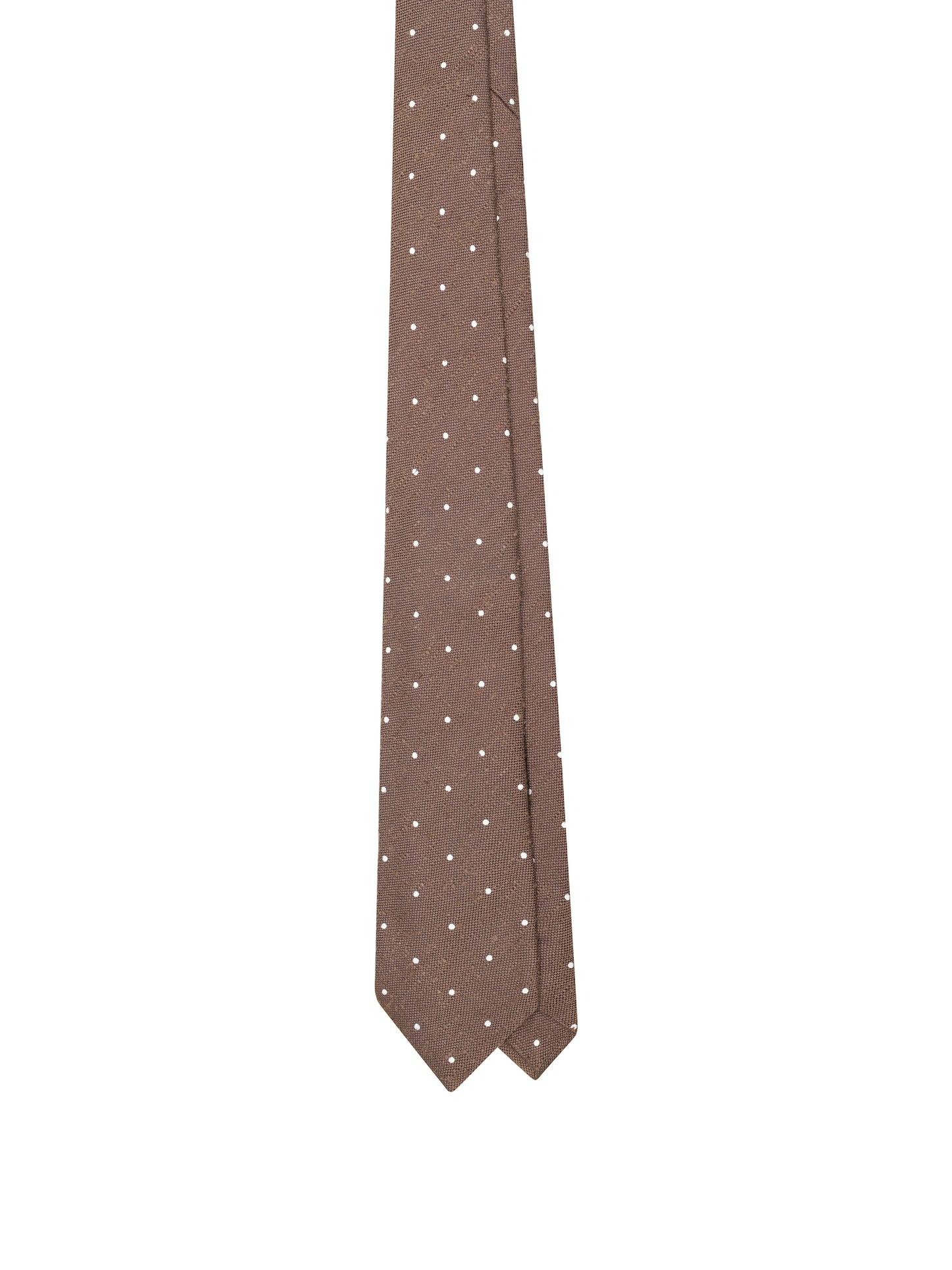 Chocolate Polka Dot Fossati Tie - Oscar Hunt