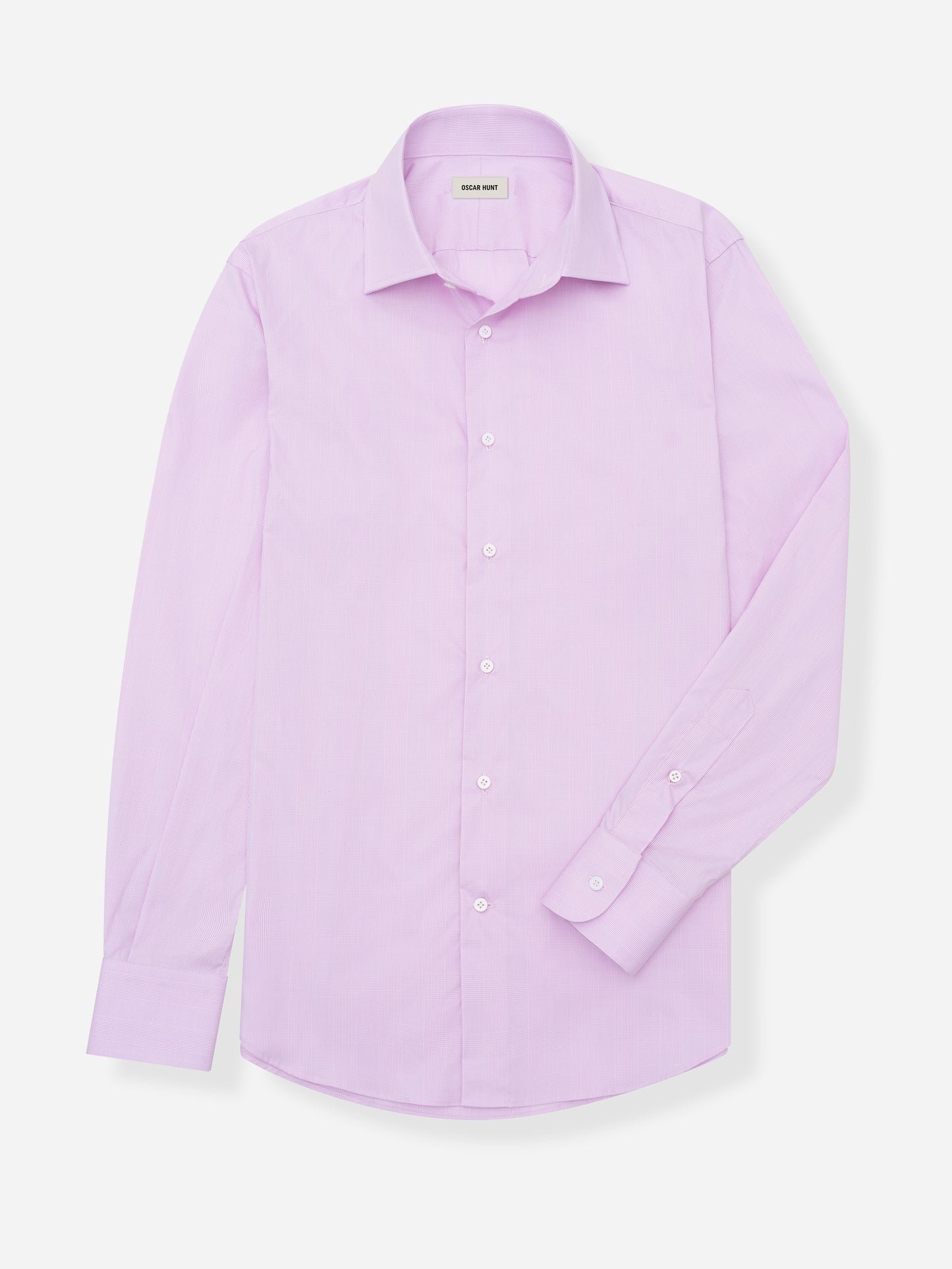 Pink Plaid Cotton Shirt - Oscar Hunt