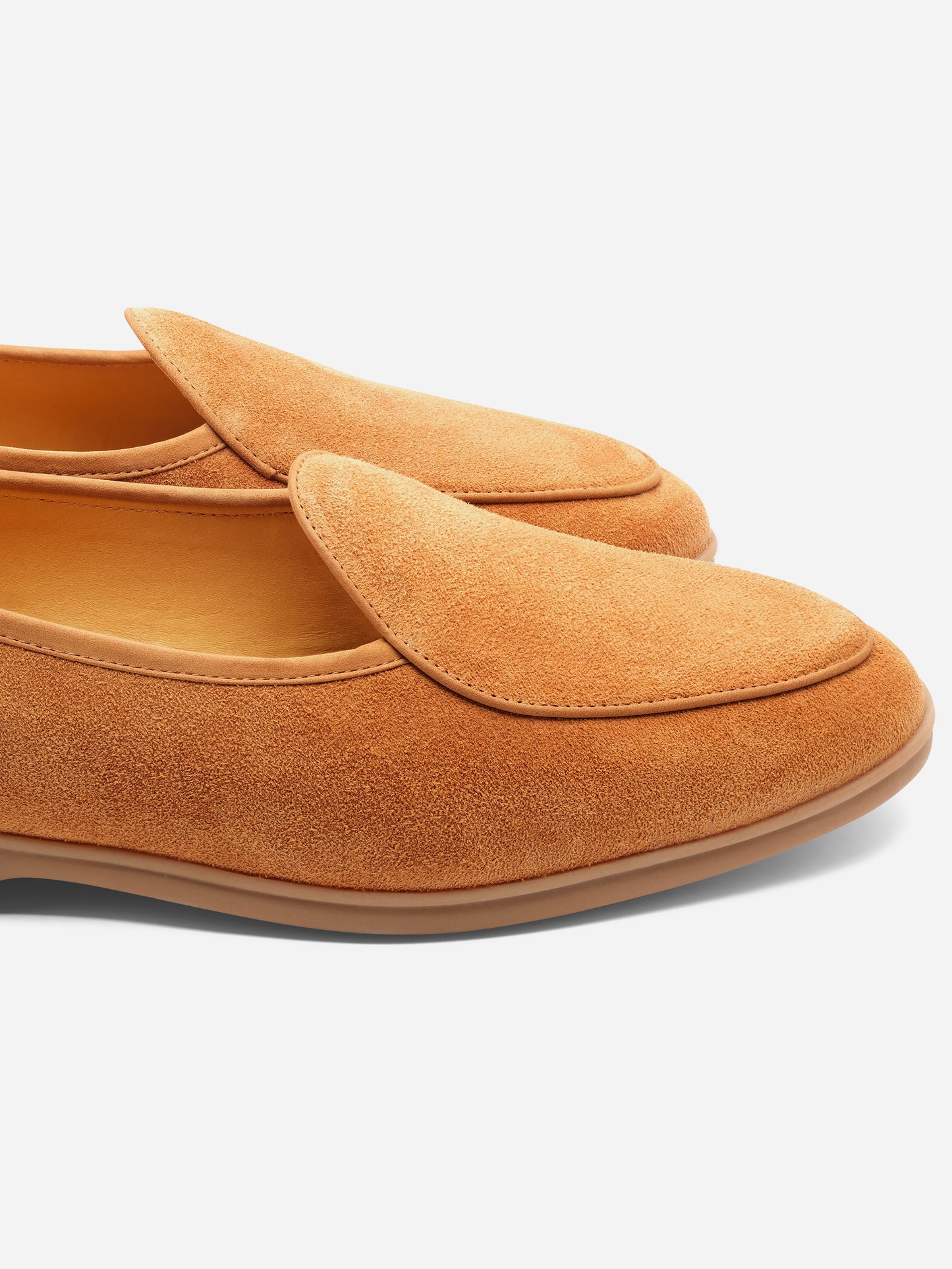 Baudoin & Lange Stride Loafers Earth Suede Caramel Sole - Oscar Hunt