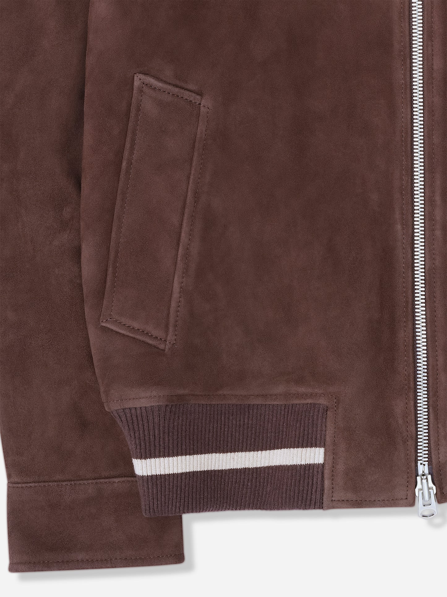 Chocolate Brown Suede Blouson - Oscar Hunt