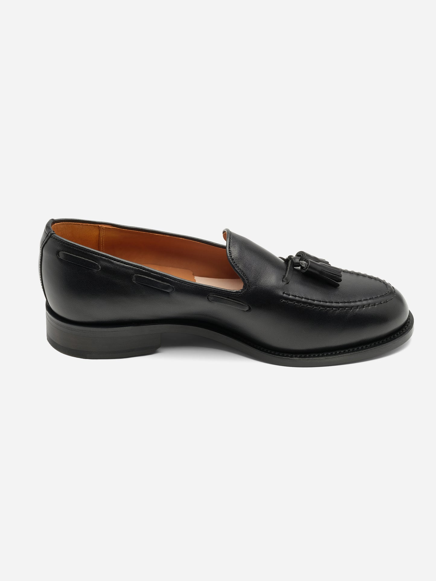 Sanders Finchley Calf Tassel Loafer Black - Oscar Hunt