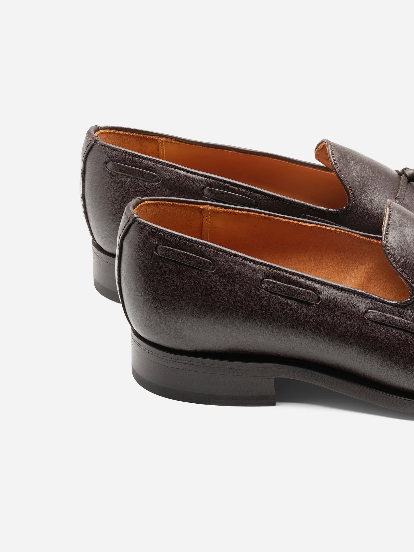 Sanders Finchley Calf Tassel Loafer Dark Brown - Oscar Hunt