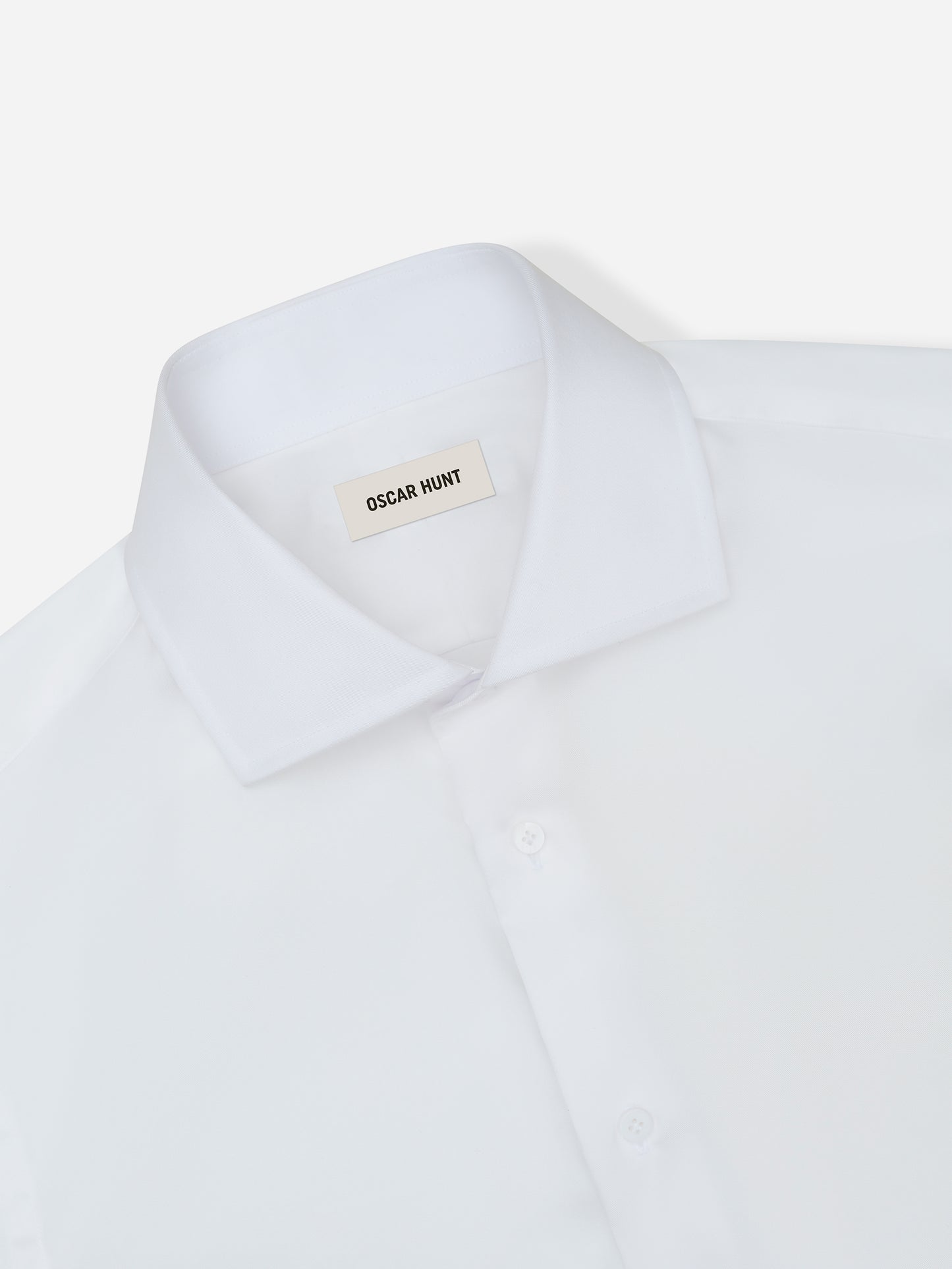 White Cotton Poplin Shirt - Oscar Hunt