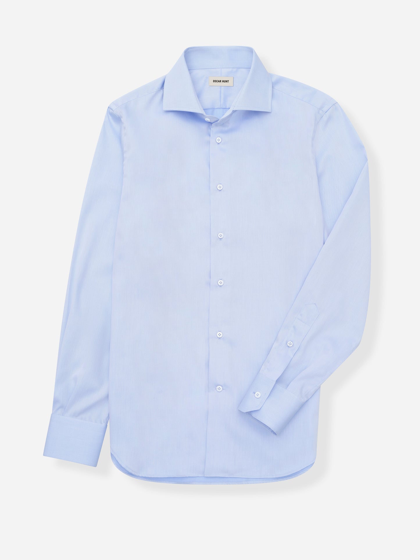 Light Blue Cotton Poplin Shirt - Oscar Hunt