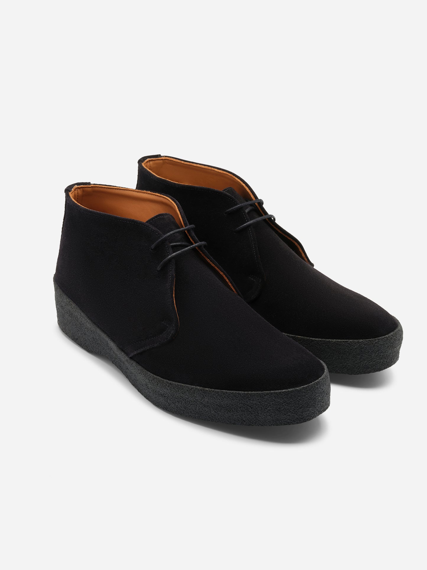 Sanders Hi Top Chukka Boot Black Suede - Oscar Hunt