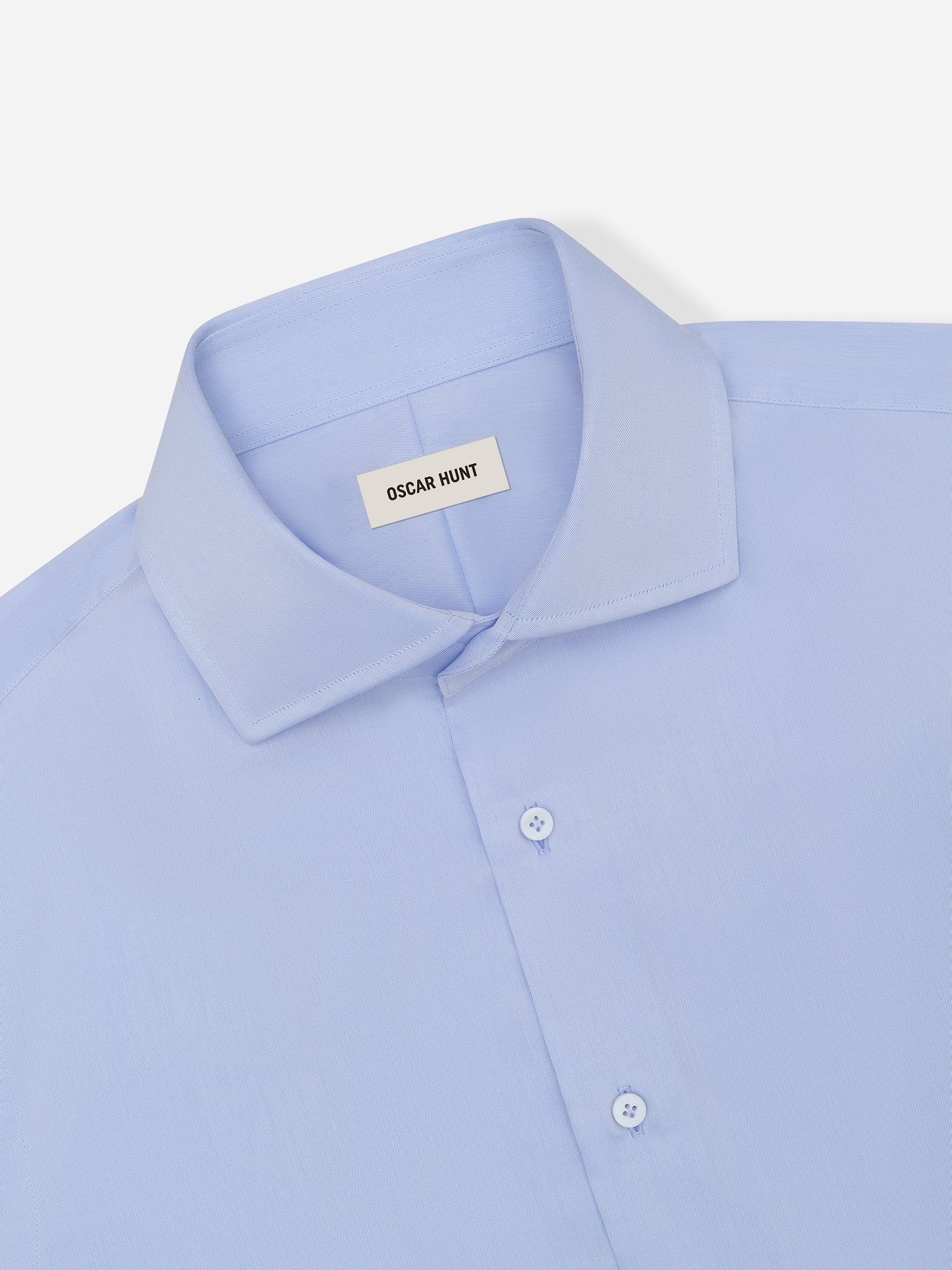 Light Blue Cotton Poplin Shirt - Oscar Hunt