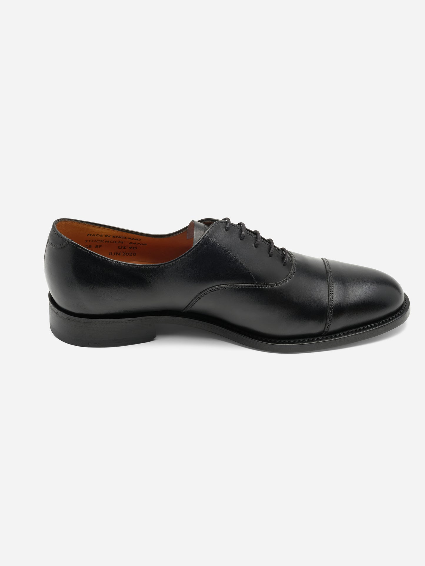 Sanders Stockholm Calf Cap Oxford Black - Oscar Hunt