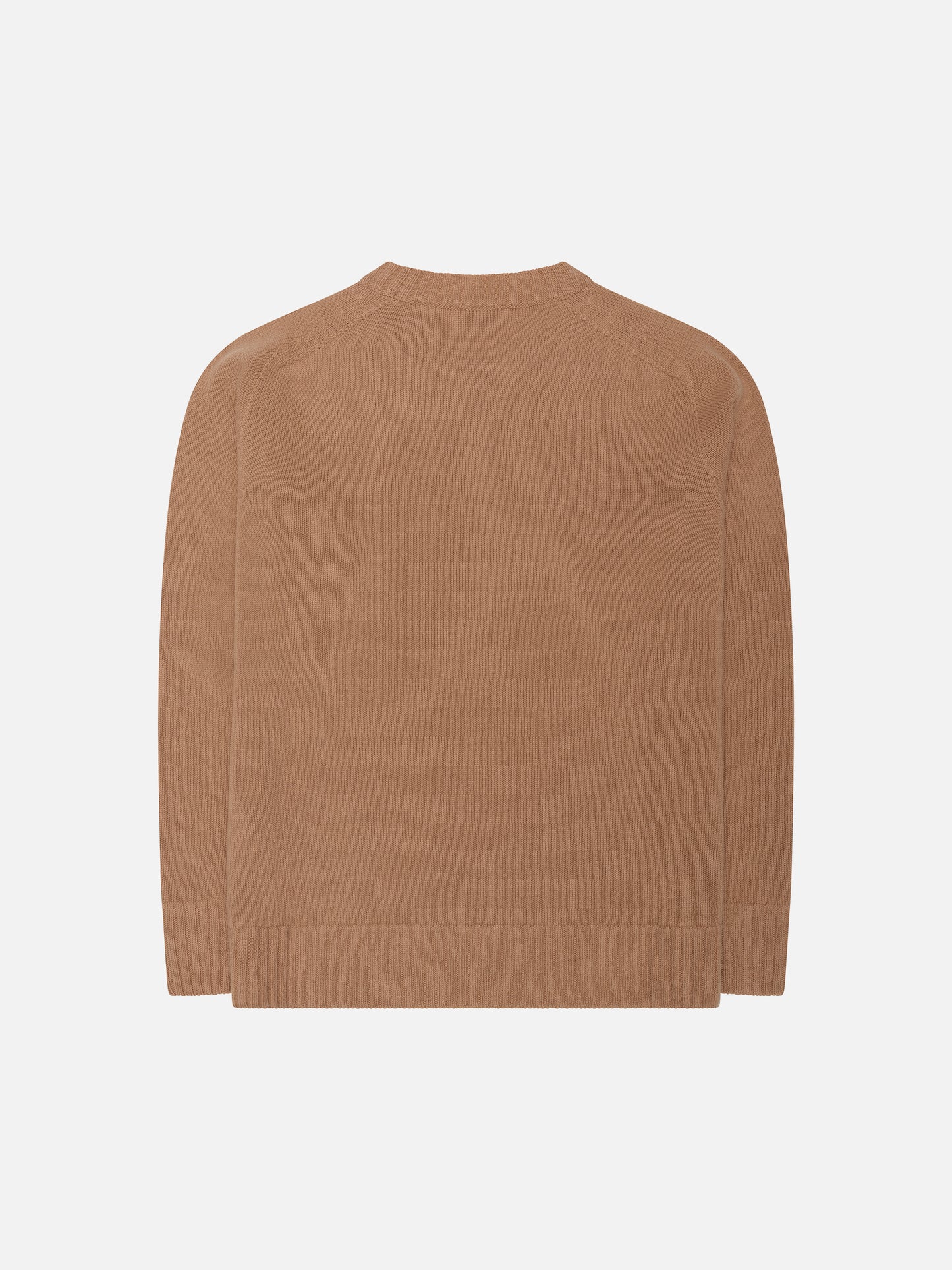 Camel Knitted Crewneck Sweater - Oscar Hunt