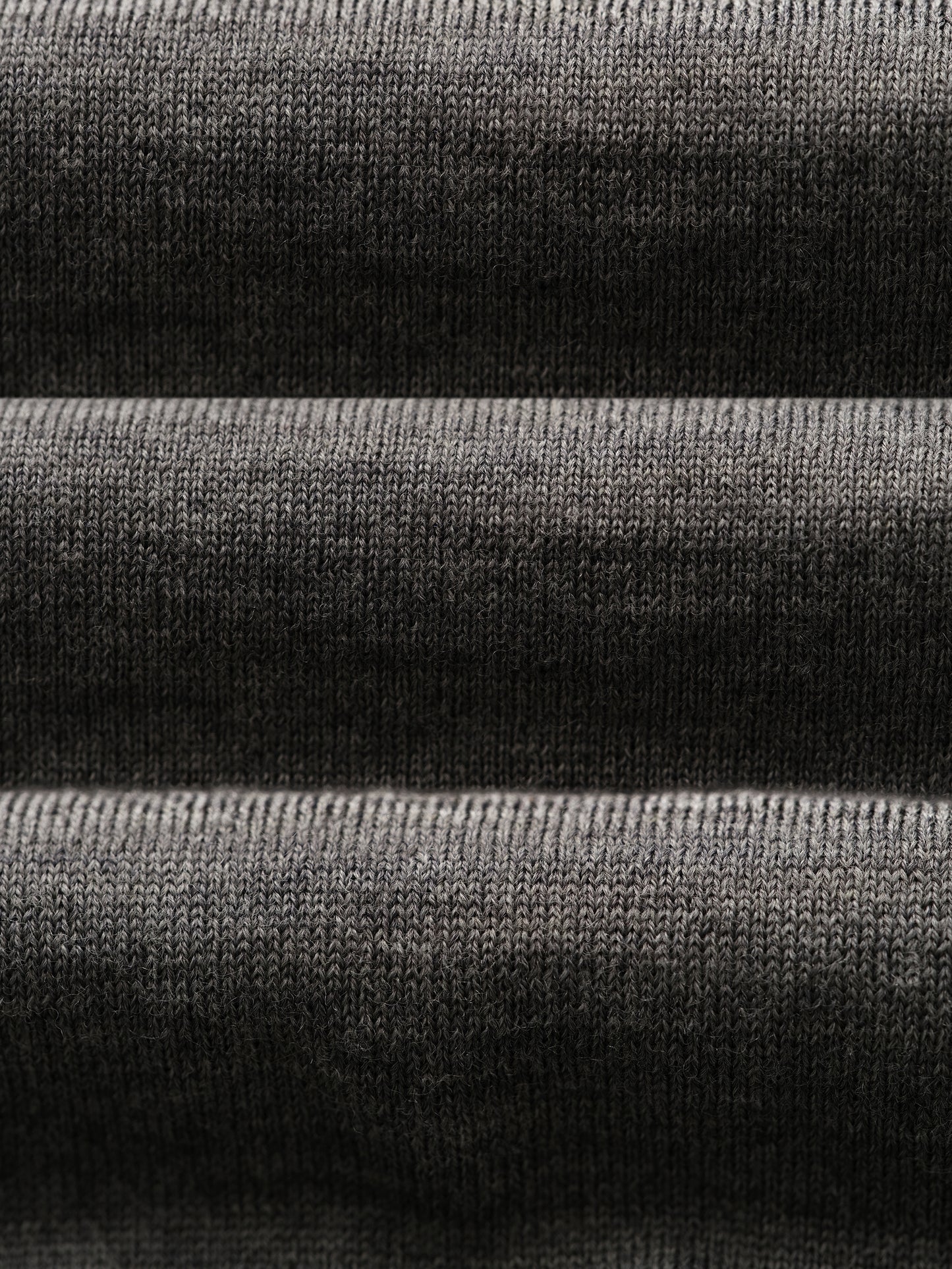 Charcoal Knitted Open Neck Polo Shirt - Oscar Hunt