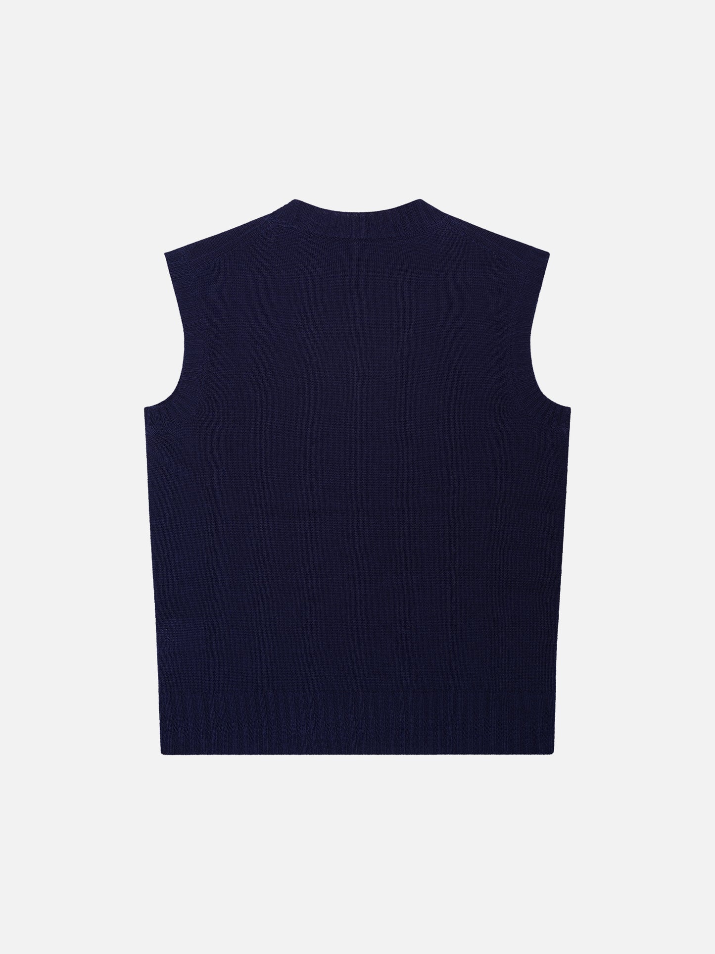 Navy Knitted Vest - Oscar Hunt