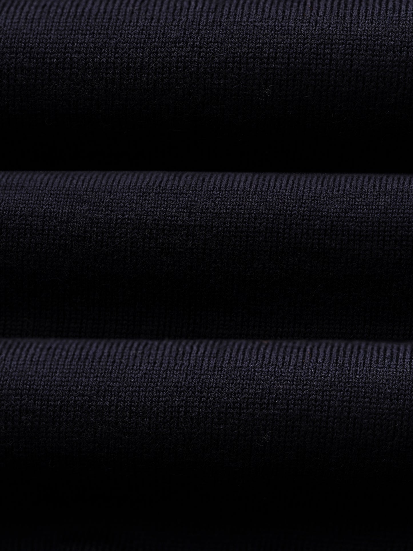 Navy Knitted Open Neck Polo Shirt - Oscar Hunt