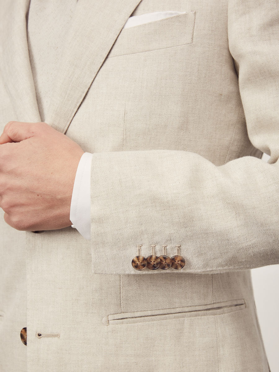 Beige linen 2 piece suit - Oscar Hunt