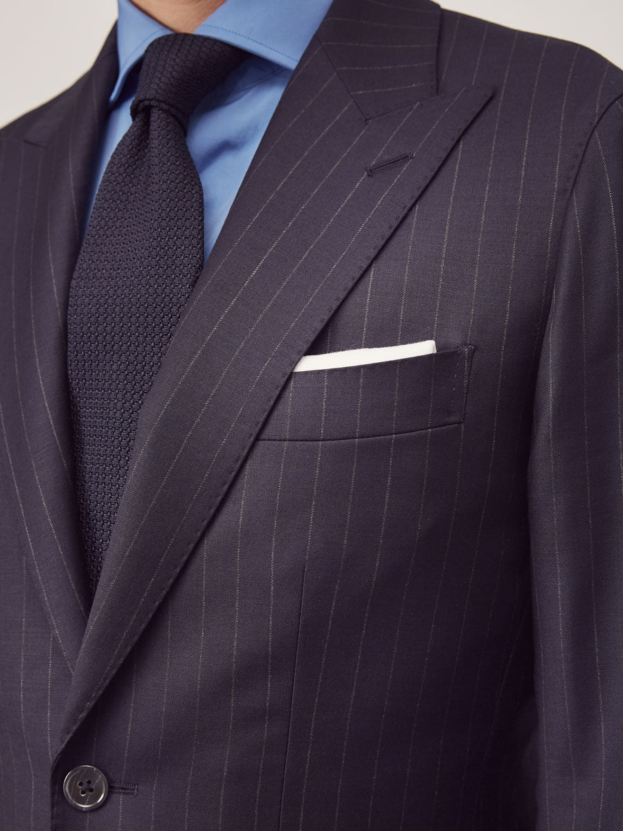 Navy chalkstripe 2 piece suit - Oscar Hunt