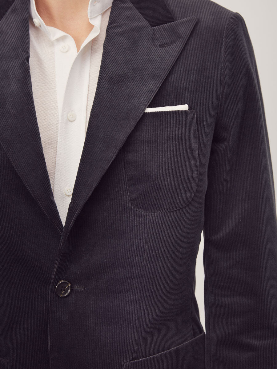 Charcoal corduroy 2 piece suit - Oscar Hunt