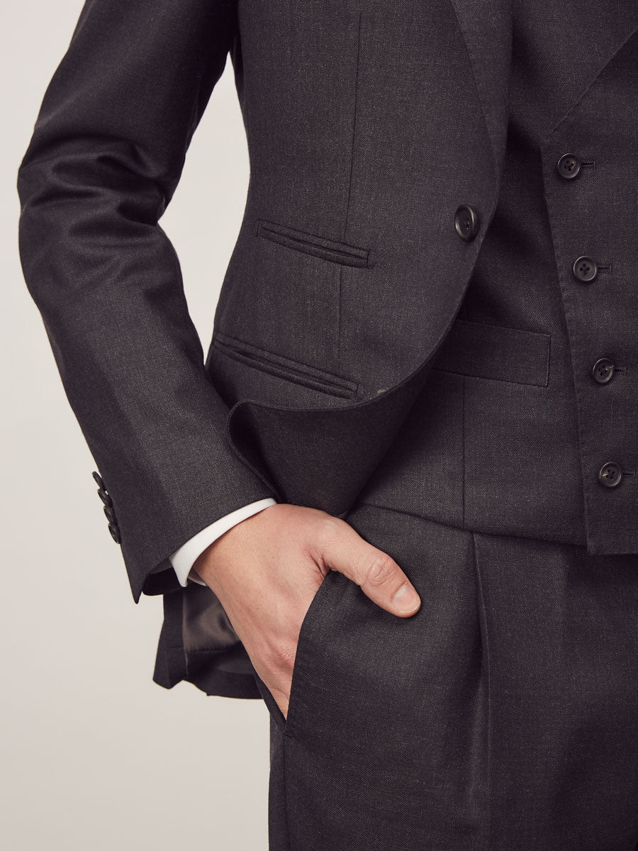 Charcoal 3 piece suit - Oscar Hunt