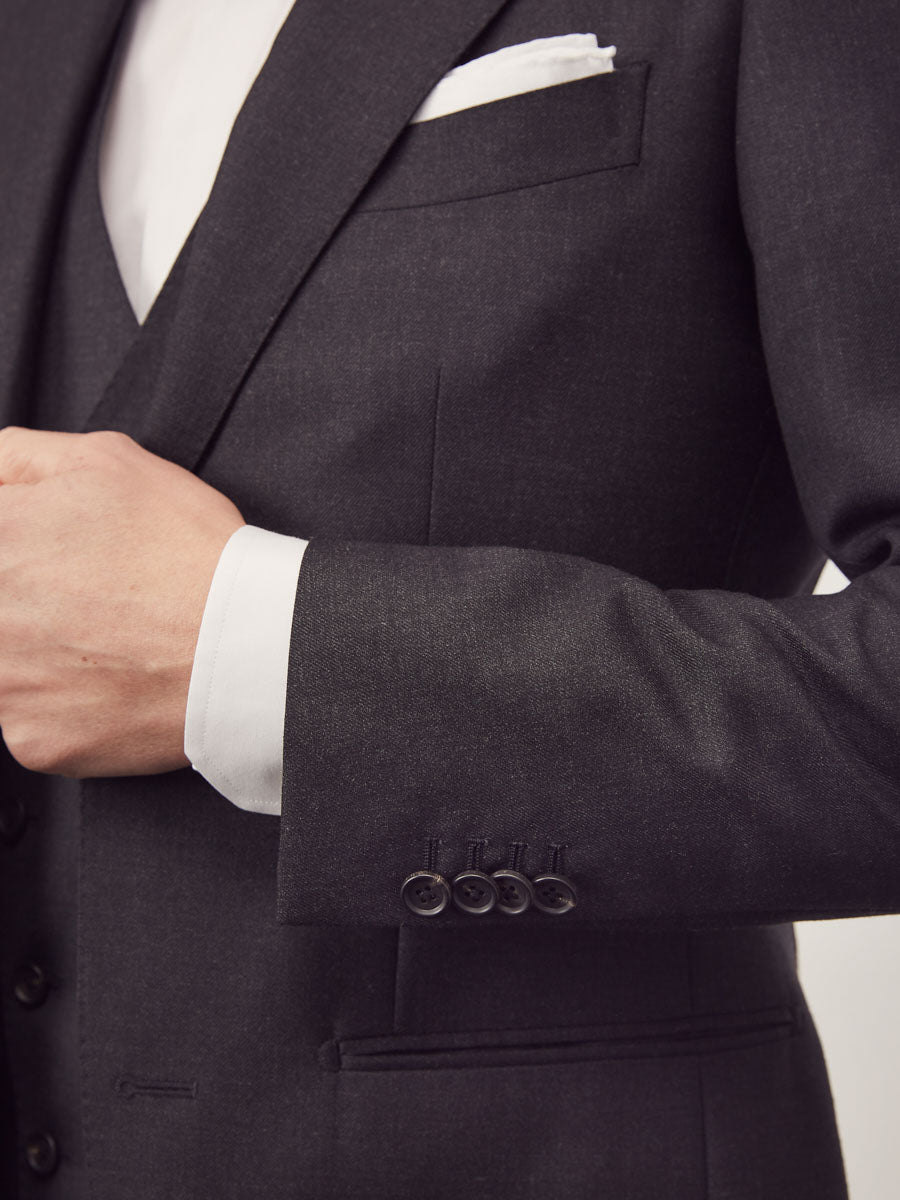 Charcoal 3 piece suit - Oscar Hunt