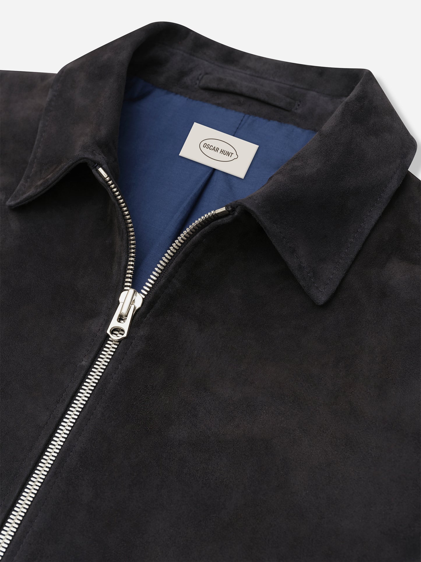 Midnight Navy Suede Blouson - Oscar Hunt