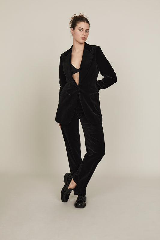 Black Velvet Smith Woollens Single Breasted Suit - Oscar Hunt