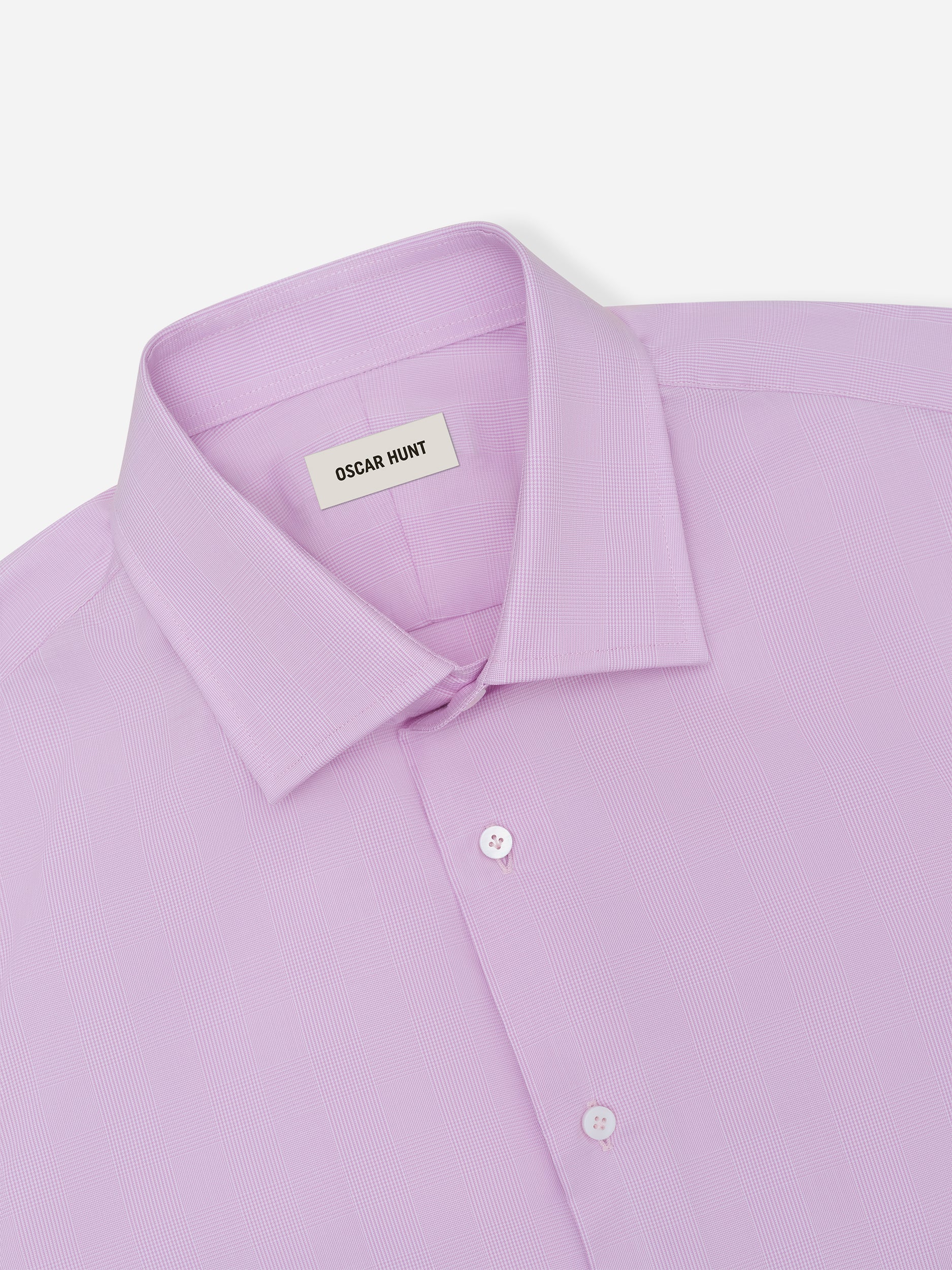 Pink Plaid Cotton Shirt - Oscar Hunt