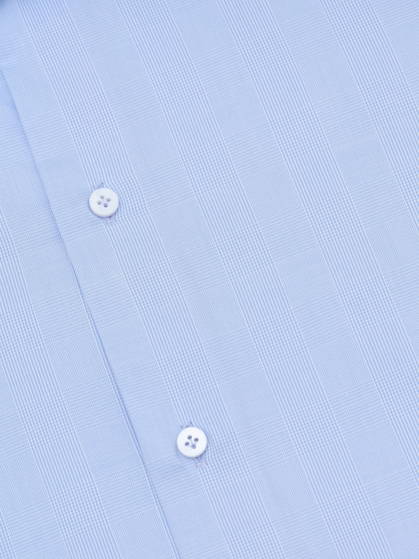Light Blue Plaid Cotton Shirt - Oscar Hunt
