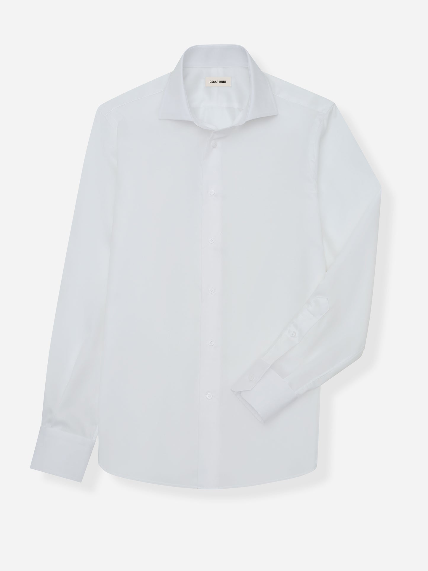 White Cotton Poplin Shirt - Oscar Hunt