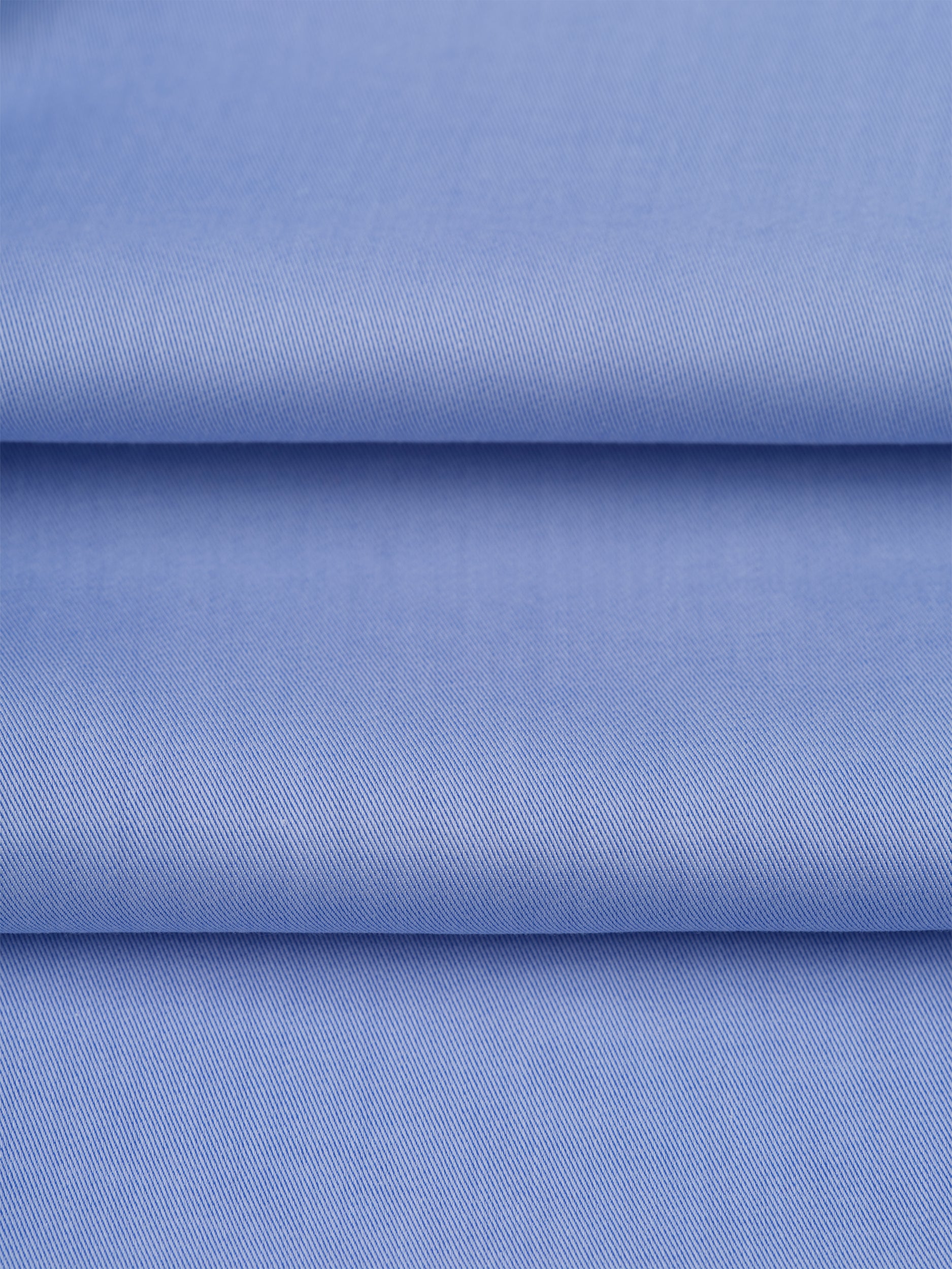 Blue Cotton Poplin Shirt - Oscar Hunt