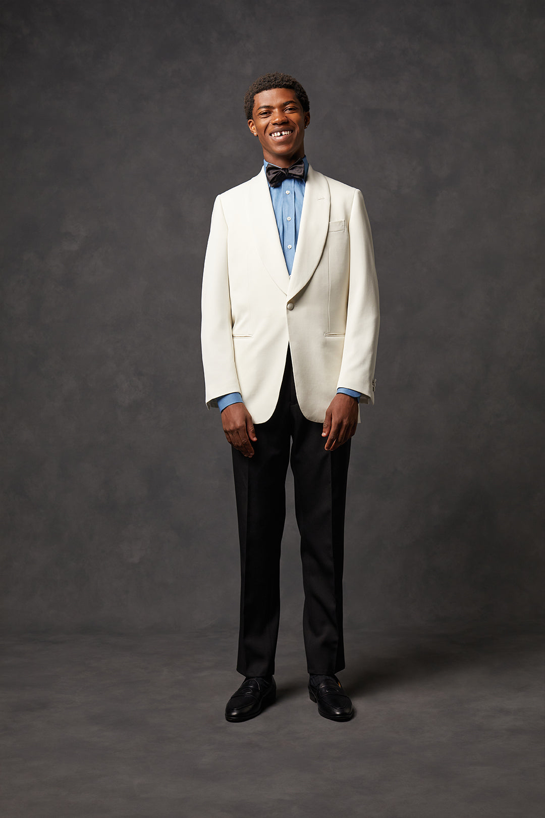 Off-white Single Breasted Shawl Collar Suit - Oscar Hunt