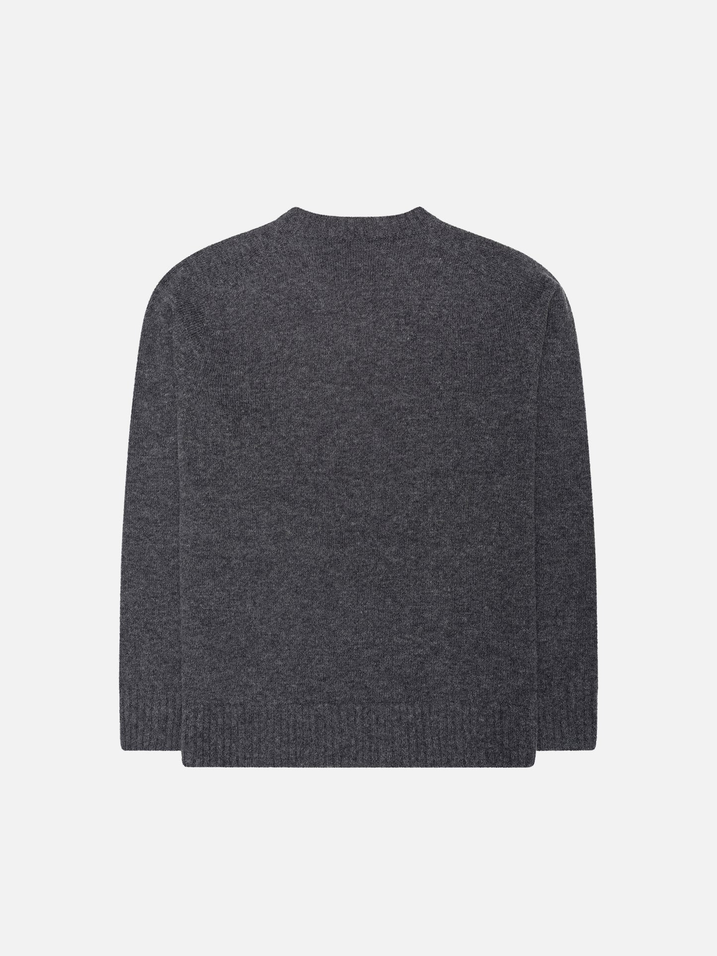 Charcoal Knitted Crewneck Sweater - Oscar Hunt