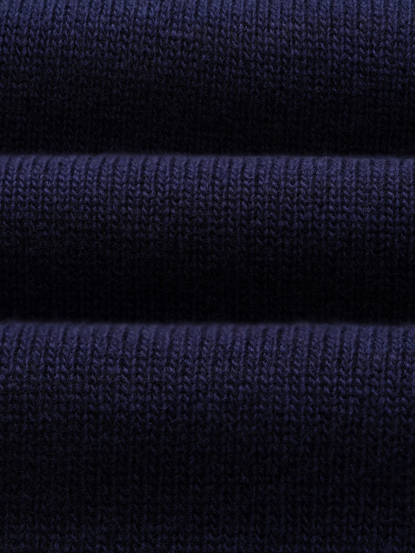 Navy Knitted Crewneck Sweater - Oscar Hunt