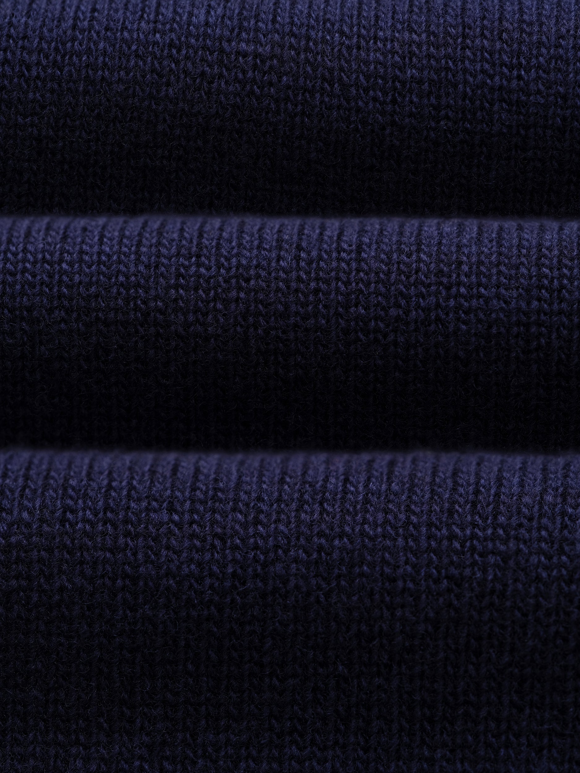 Navy Knitted Crewneck Sweater - Oscar Hunt