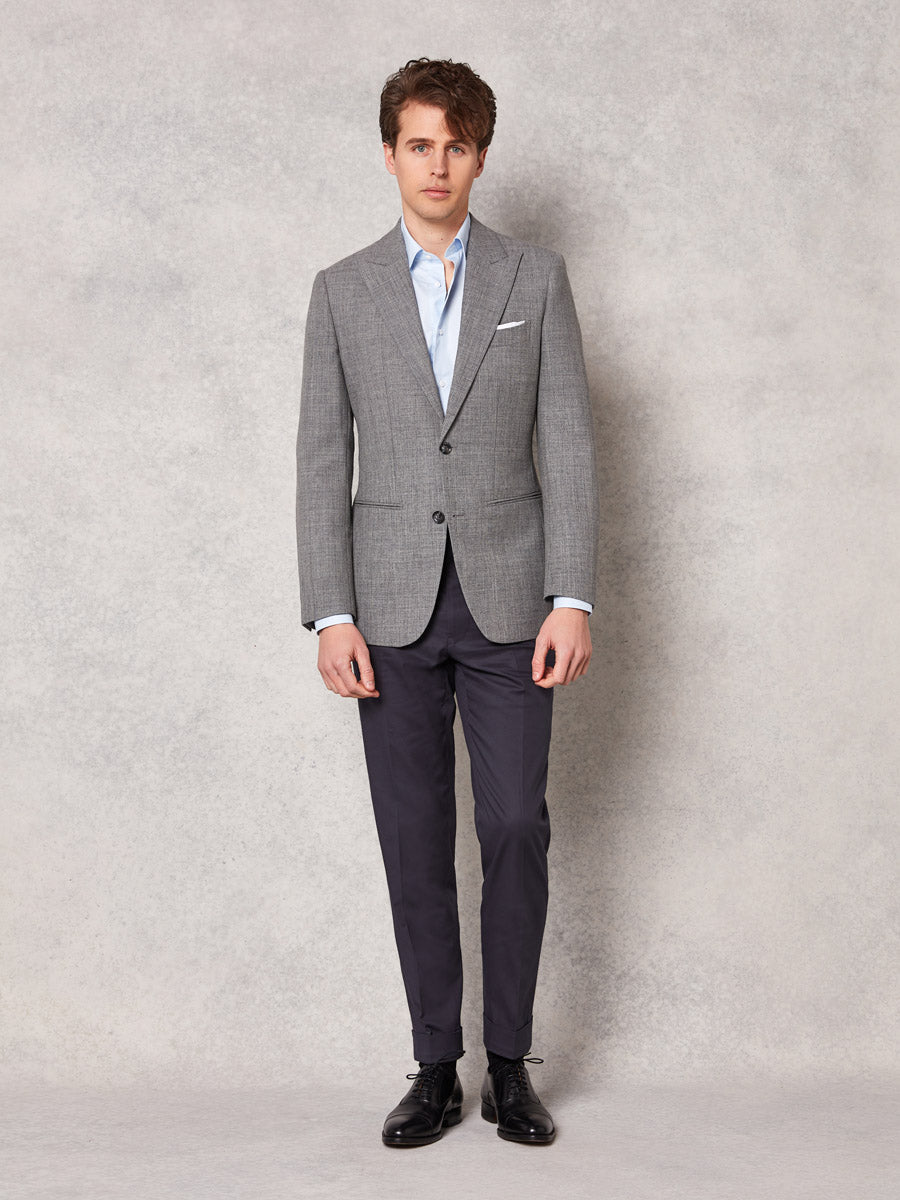 Light grey fresco jacket + grey cotton trouser - Oscar Hunt