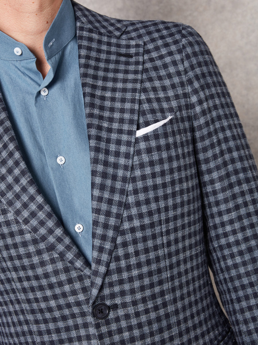 Blue check jacket + navy cotton trouser - Oscar Hunt