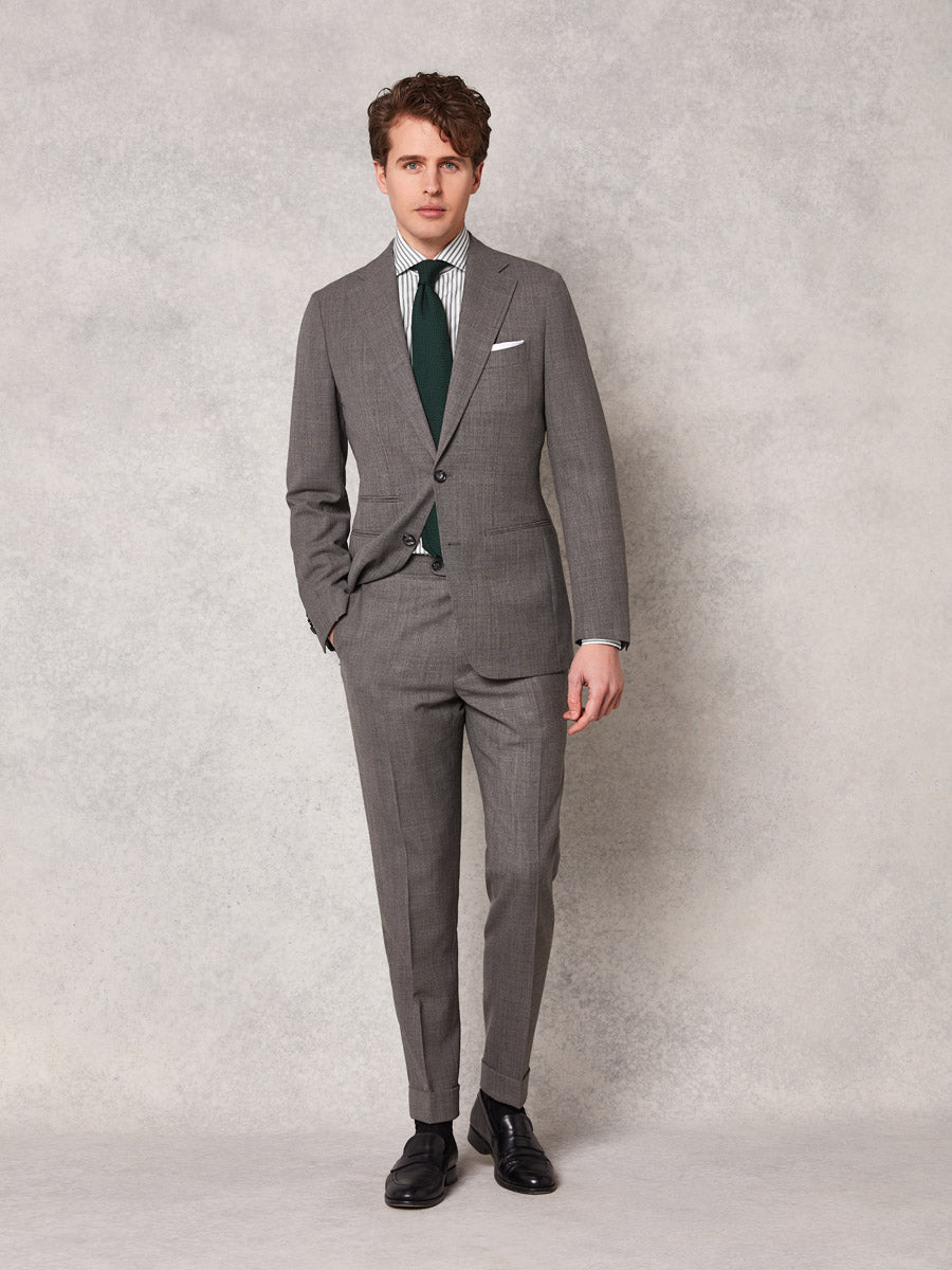 Mid grey fresco 2 piece suit - Oscar Hunt