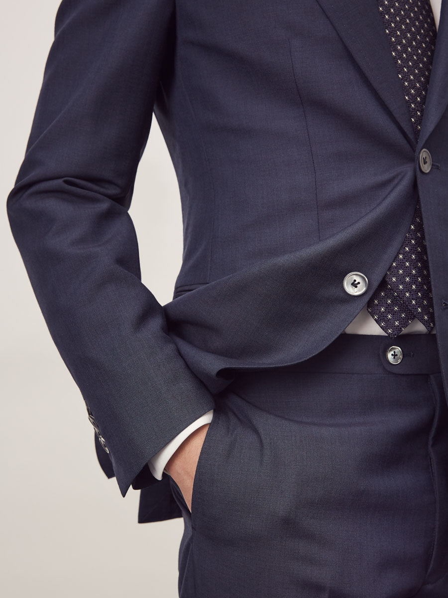 Mid navy mohair 2 piece suit - Oscar Hunt