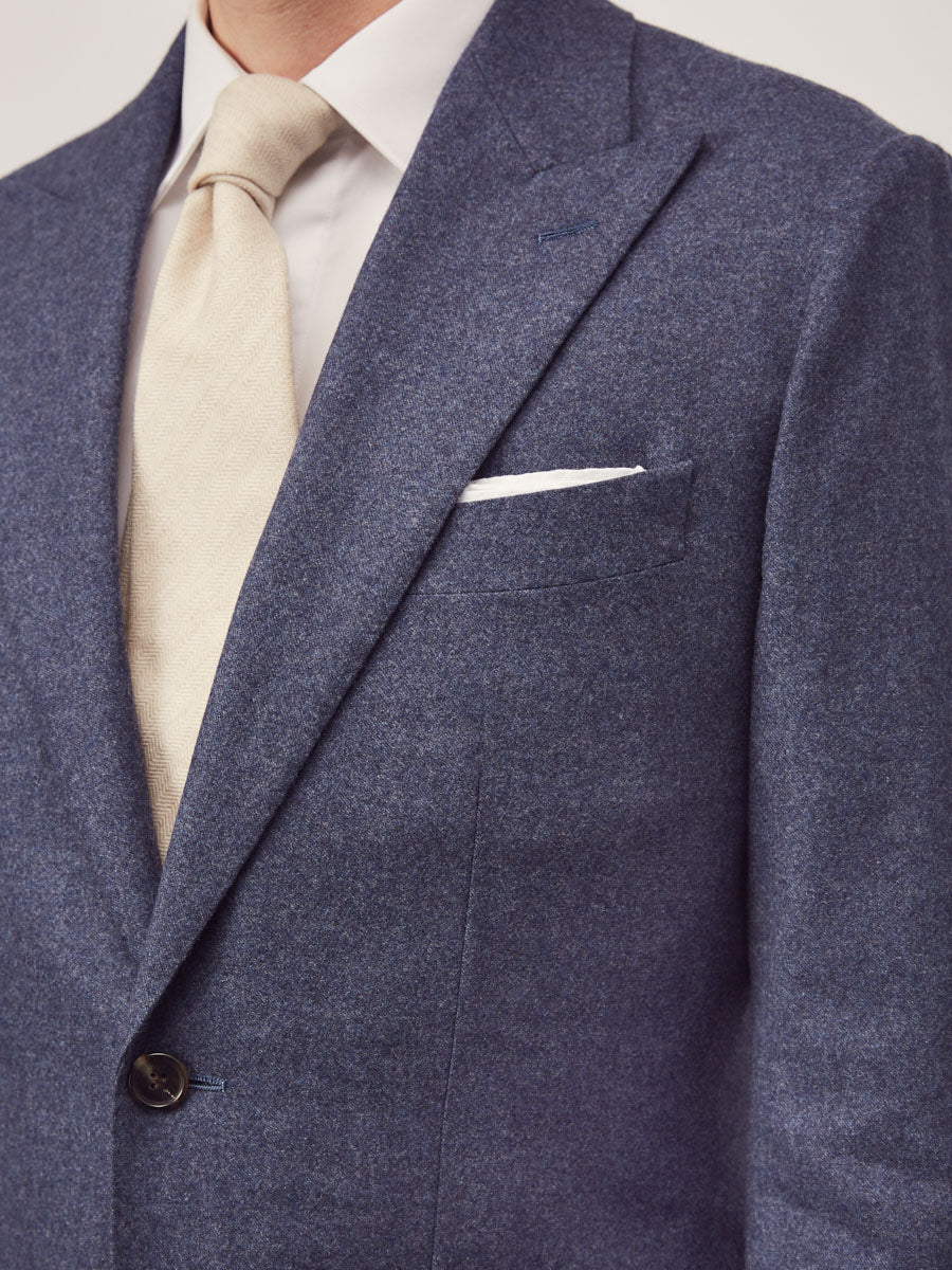 Soft blue flannel 2 piece suit - Oscar Hunt
